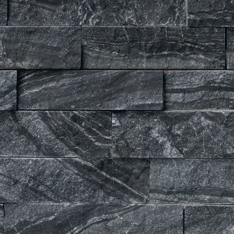 Rockmount Black Marble Stacked Stone Ledger Panels