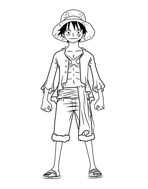 luffy coloring page  printable coloring pages  kids
