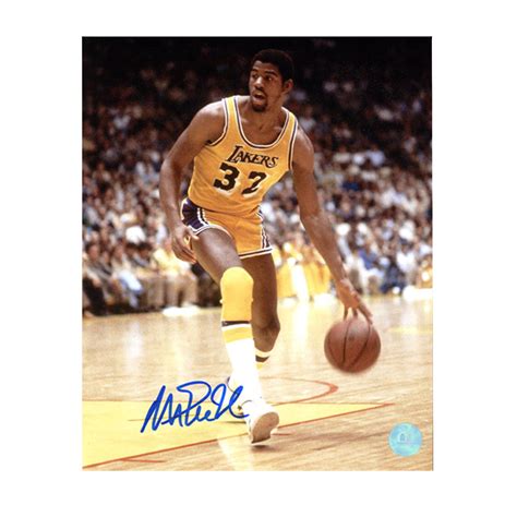Magic Johnson Autographed Showtime Basketball Photo Autograph
