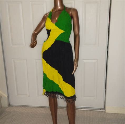 frannysfashion dresses womens jamaican colored halter printed dress poshmark