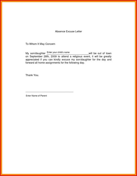 Maybe you would like to learn more about one of these? To Whom It May Concern Child Absent School Letter | To ...