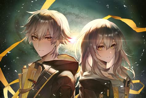 Trailblazer Stelle And Caelus Honkai And 1 More Drawn By Kokollet