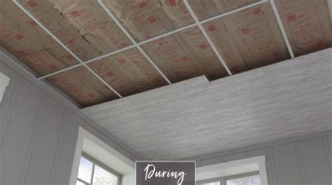 Woodworks ceilings are an excellent alternative to custom millwork that can prove to be unreliable drive up project costs and result in project delays. Cover a Drop Ceiling in 2020 | Dropped ceiling, Basement ...