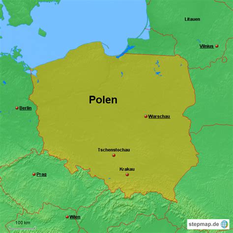 Stepmap Polen Landkarte Für Deutschland