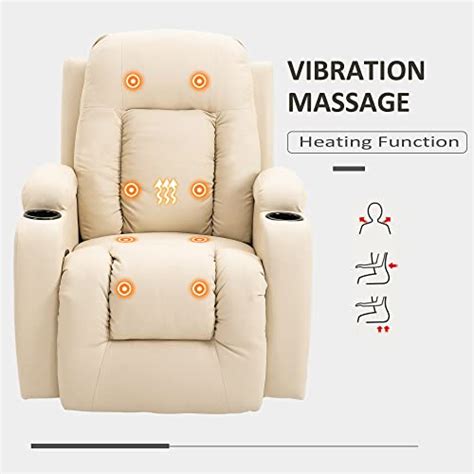 Homcom Luxury Faux Leather Heated Vibrating 8 Point Massage Recliner