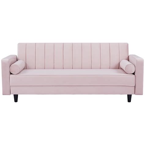Blush Pink Sofa Bed Baci Living Room