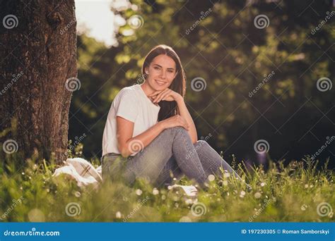 Portrait Of Her She Nice Attractive Pretty Lovely Cheerful Cheery Girl Enjoying Spending Free