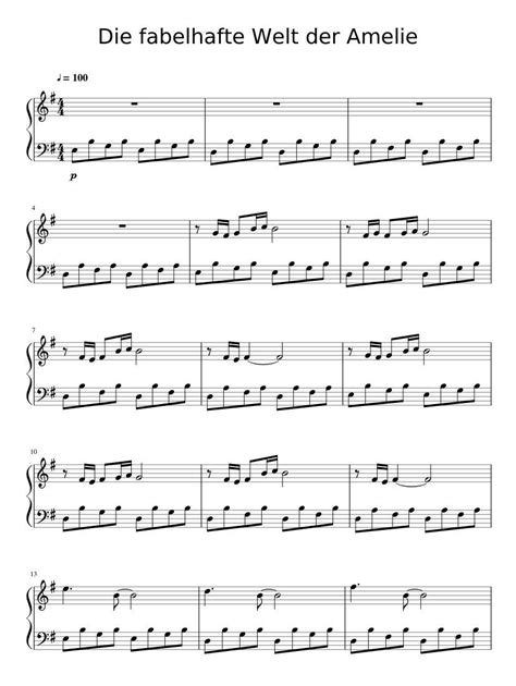 Try our unlimited sheet music subscription plan for free. Print and download Die fabelhafte Welt der Amelie. Sheet ...