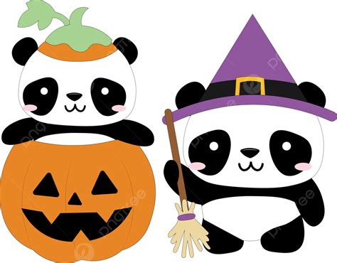 Panda Halloween Panda Cute Panda Sticker Panda Icon Png And Vector