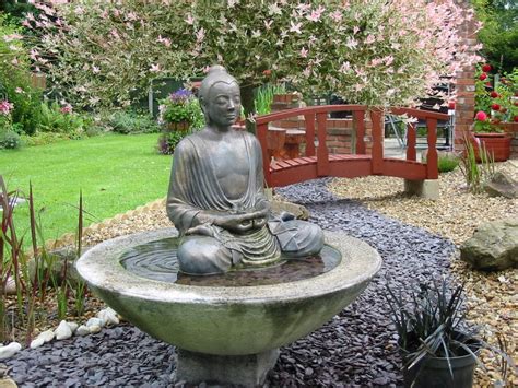 Stone Buddha Water Feature Fountain Garden Ornament Etsy Uk