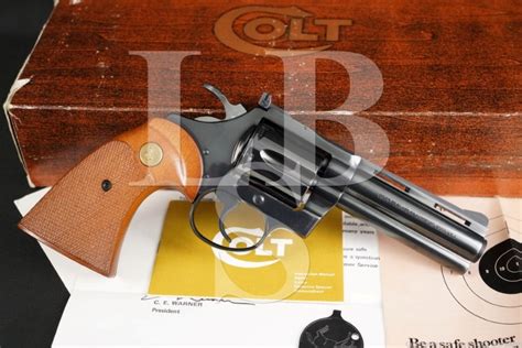Colt Diamondback D5140 22 Lr 4″ Double Action Revolver And Box 1977 No