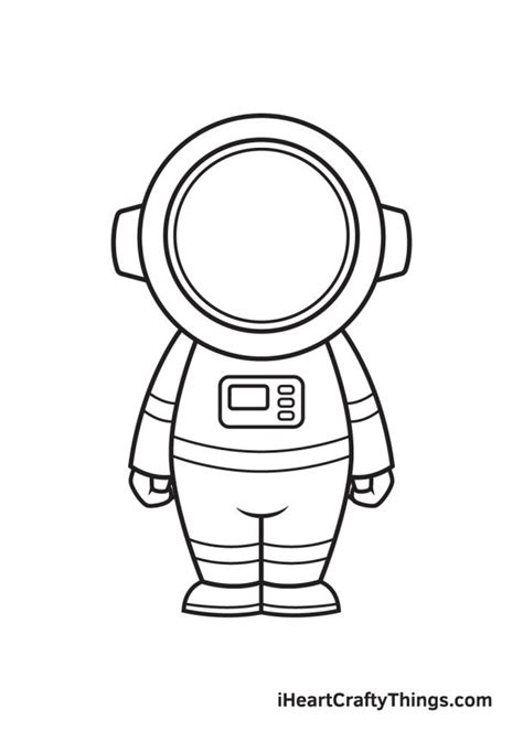 Astronaut Drawing — How To Draw An Astronaut Step By Step