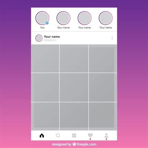 Instagram Profile Template Free Vectors And Psds To Download