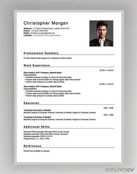 If you aren't sure about what to include on your resume, download our cv outline template in word ! Free CV Creator Maker / Resume Online Builder PDF
