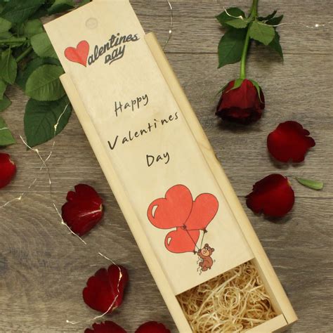 This gorgeous, decadently sweet gift has a wealth of delectable choices. Valentines Day Heart Balloons Wine Box | Wine Boxes | FM Branding Gifts