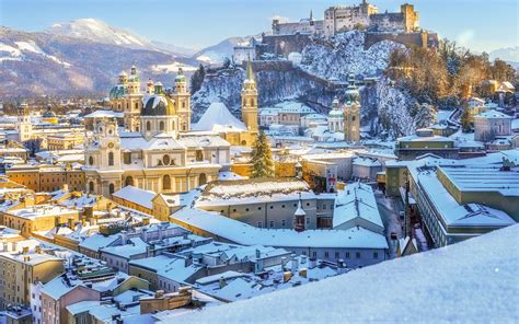 Download Wallpaper 2560x1600 Salzburg Cathedral Austria Winter Snow
