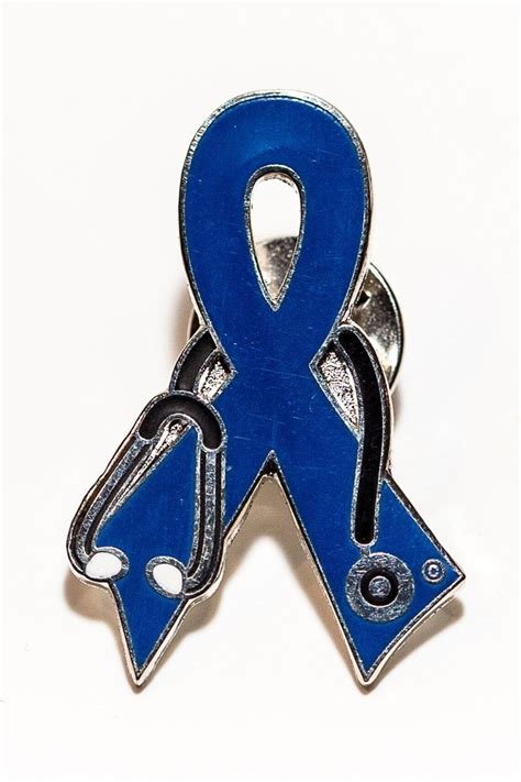 Doctor Lapel Pin Blue Ribbon Pin For Colon Cancer Awareness Etsy