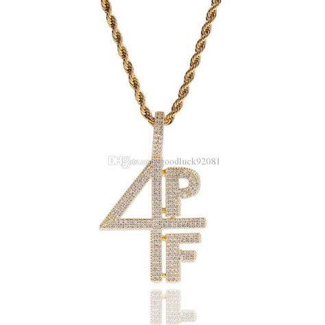 2019 Gold Silver Plated 4pf Pendant Necklace Iced Out Chains Lab