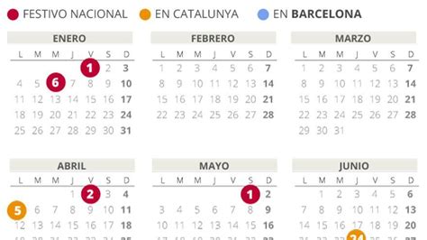 Calendario Laboral Barcelona 2021 Con Todos Los Festivos