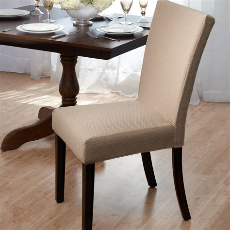 They are good, sturdy chairs but not quite my style. Dining Room Chair Slipcover | Wayfair
