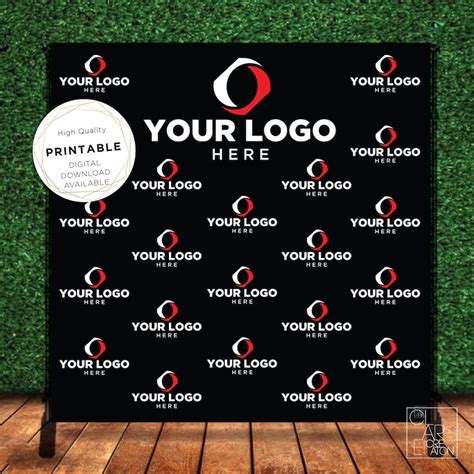 Company Custom Logo Backdrop Banner Step And Repeat Business Event