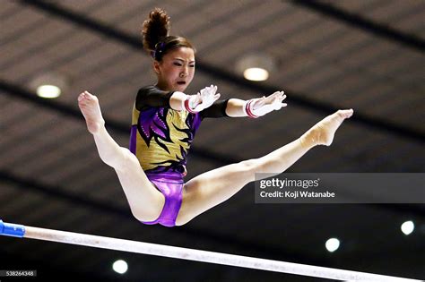 asuka teramoto on the uneven bars during the all japan gymnastic news photo getty images