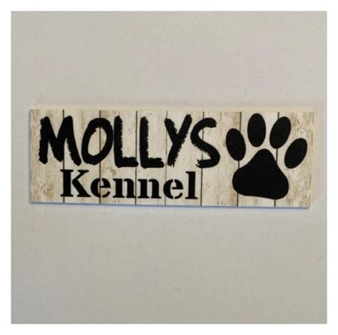 Dog Kennel Personalised Your Dogs Name Rustic Sign Etsy