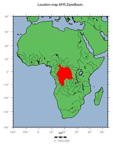 Zaire Africa Map