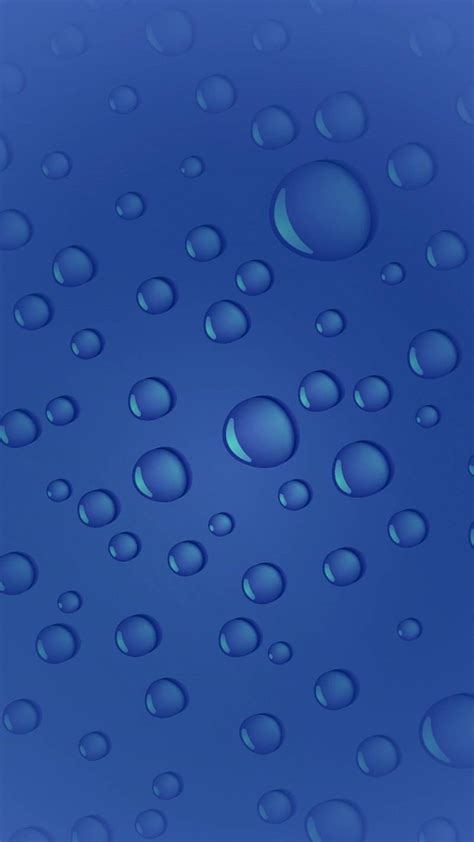 Blue Water Droplets Water Droplets Drops Background Hd Phone