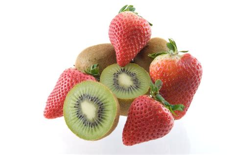 Strawberries And Kiwi Stock Image Image Of Food Strawberry 7741351
