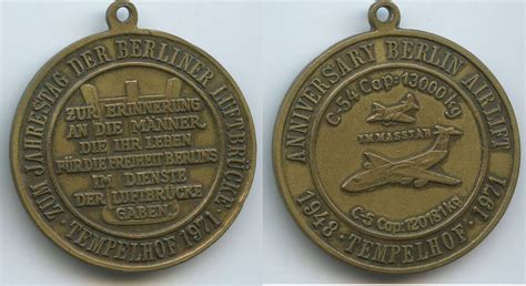 Deutschland Bundesrepublik Berlin Medaille Tempelhof 1971 GX1152 Zum