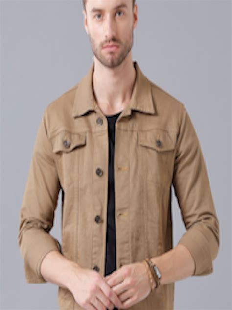 Buy Imyoung Men Khaki Denim Jacket Jackets For Men 19376646 Myntra