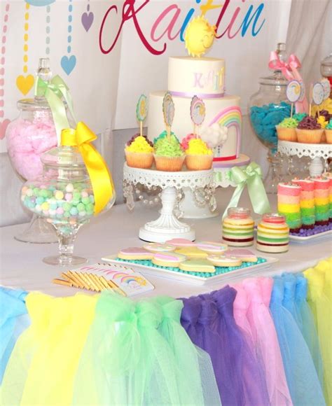 Pastel Rainbow 3rd Birthday Party Via Karas Party Ideas Supplies Cake