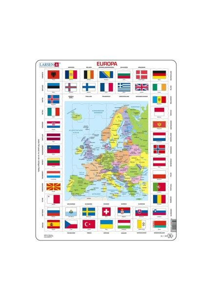 Europa Länder And Flaggen Puzzle