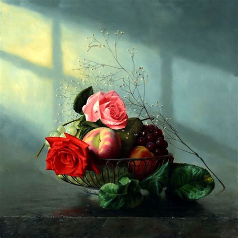 Hyper Realistic Still Life Oil Painting By Alexei Antonov Картины роз