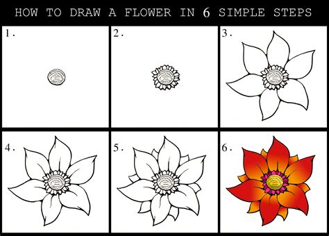 Daryl Hobson Artwork How To Draw A Flower Step By Step