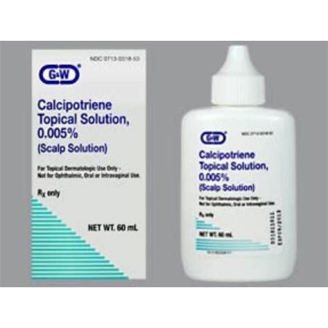 Plaque Psoriasis Treatment Calcipotriene 0005 Scalp Solution Bottle