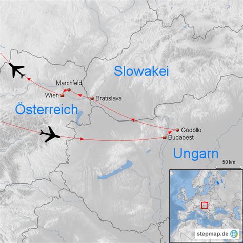 Ideal gelegen für einen kurzfristigen. StepMap - Österreich,Ungarn und Slowakei - Landkarte für Welt