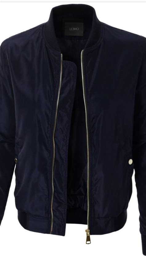 Navy Blue Bomber Jacket Jackets Men Fashion Bomber Jacket Fashion