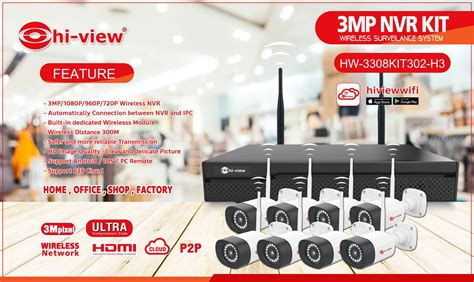 Hi View Camera Wifi Hd 3 Mp รุ่น Hw 3308kit302 H3 8ตัว รุ่นใหม่ล่าสุด