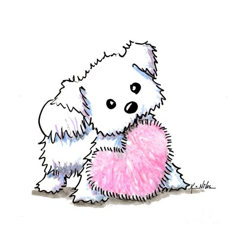 Dante is the funny dog helping miguel find hector through the whole movie. Maltese Heart N Soul Puppy Drawing by Kim Niles