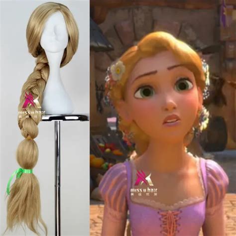 Tangled Rapunzel Disney Princess Long Blonde Braid Anime Cosplay Party
