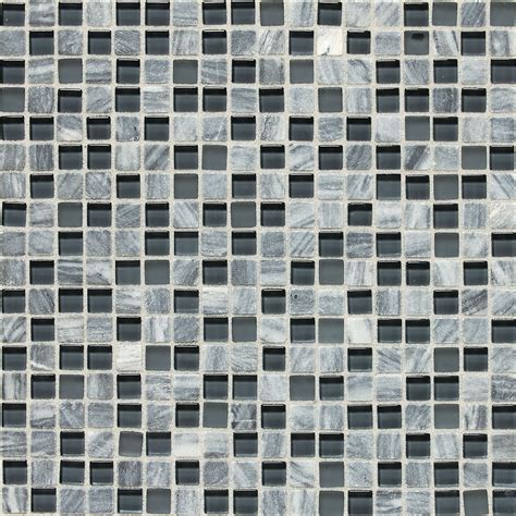 Daltile Stone Radiance 063 X 063 Slate Mosaic Tile In Glacier Gray