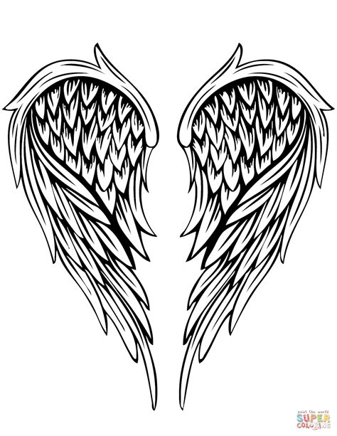 Https://techalive.net/coloring Page/angel Wing Coloring Pages