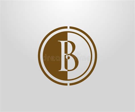 Circle B Letter Stamp Logo Graceful Royal Style Initial B Stock Vector