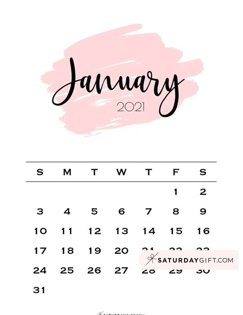 Looking For A Cute Free Printable January 2021 Calendar Here Are Some