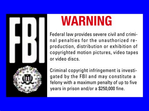 Blue FBI Warning Screen for the misc. companies by brandondavis50096 on
