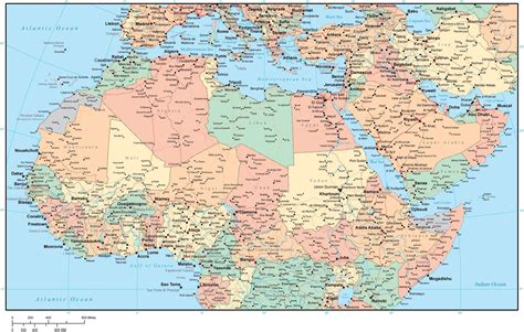 Blank Middle East North The Middle East And North Africa Map Images