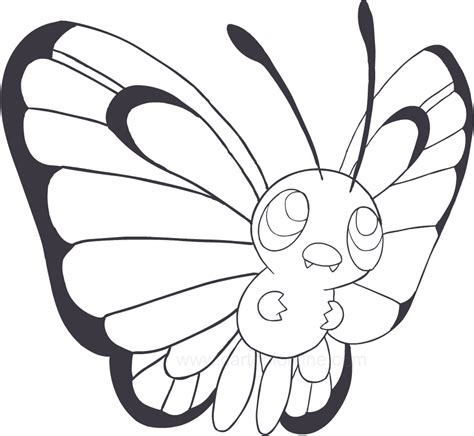 Drawing Butterfree Of The Pokemon Coloring Page