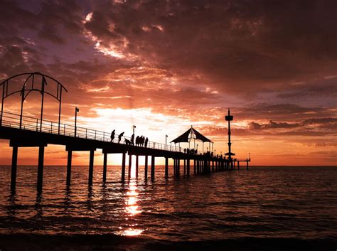 Brighton Jetty Sunset By Hugh Stehlik